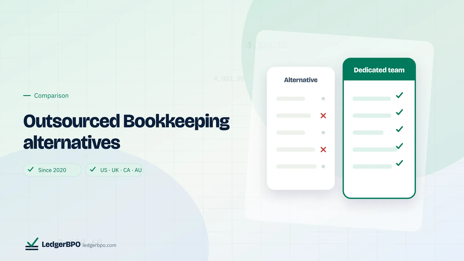 Outsourced Bookkeeping alternatives: LedgerBPO cover graphic