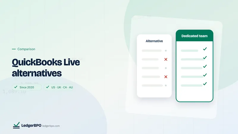 Quickbooks live alternatives: LedgerBPO preview card