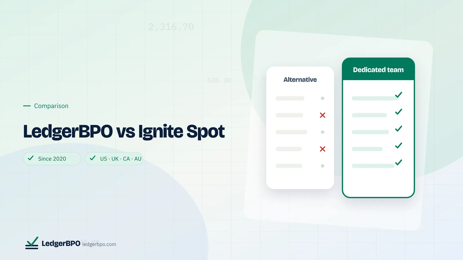 LedgerBPO vs Ignite Spot: LedgerBPO cover graphic
