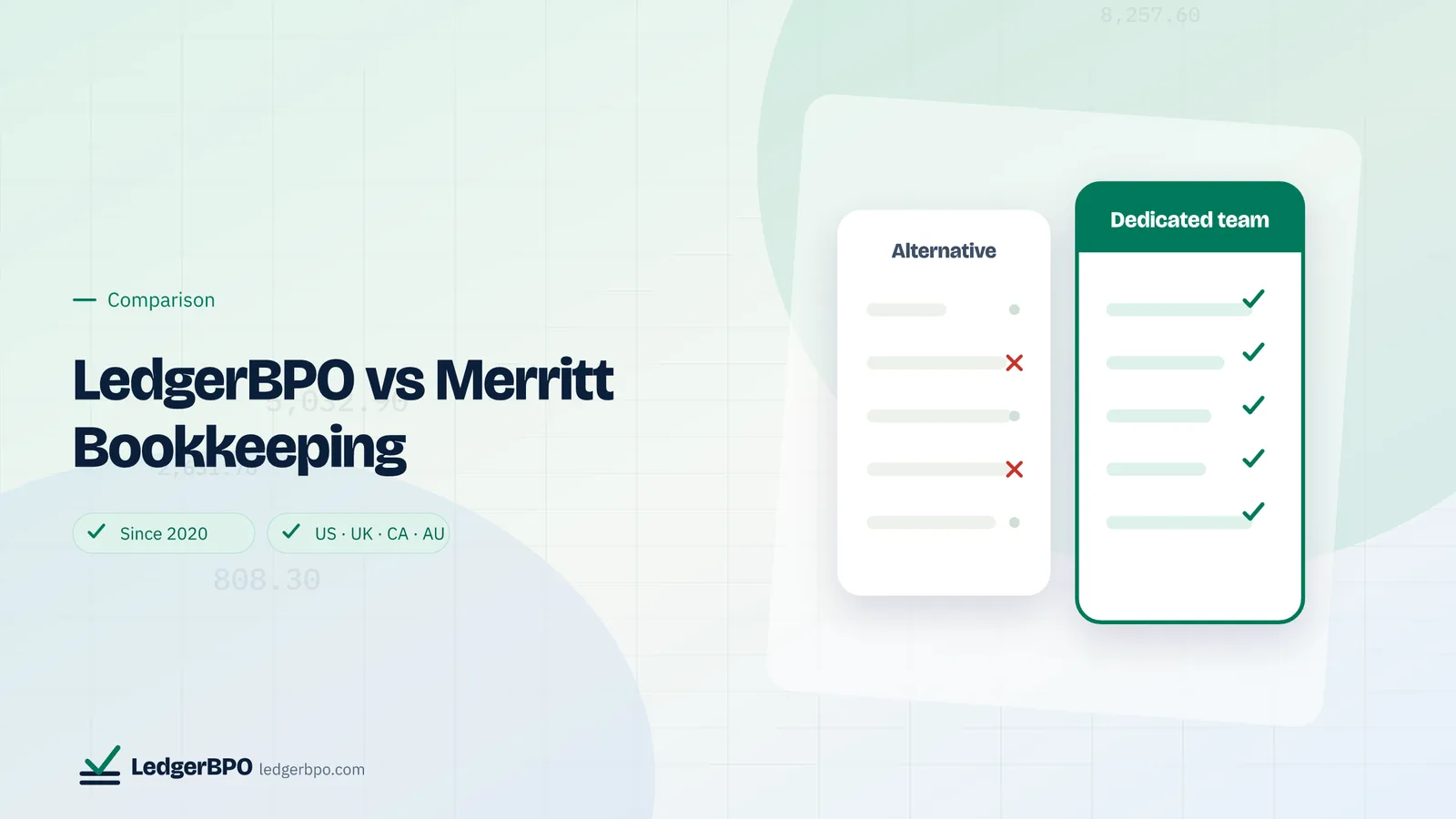 LedgerBPO vs Merritt Bookkeeping: LedgerBPO cover graphic