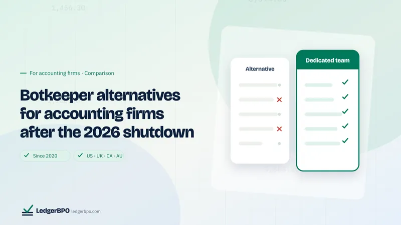 Botkeeper alternatives for accounting firms after the 2026 shutdown: LedgerBPO cover graphic