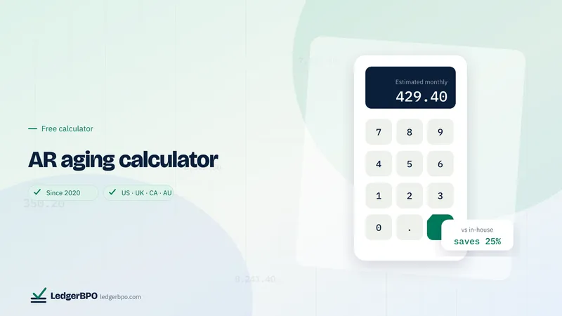 AR aging calculator: LedgerBPO cover graphic